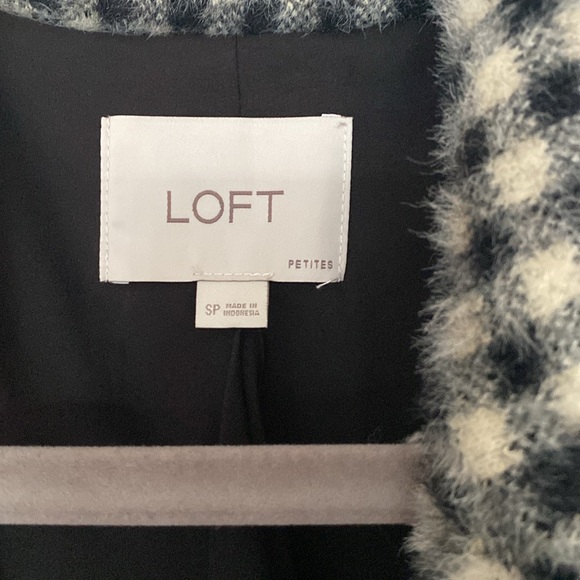 Loft petite checkered peacoat - Picture 2 of 3